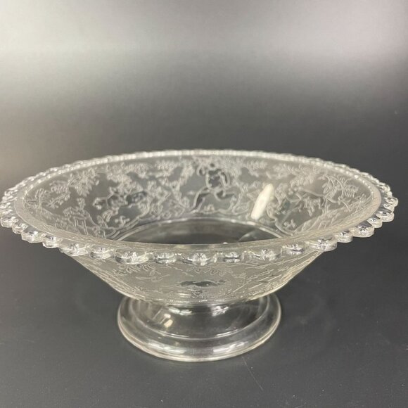 Antique Dithridge & Company Cupid's Hunt Crystalloid Low Compote 1879 - Picture 2 of 5